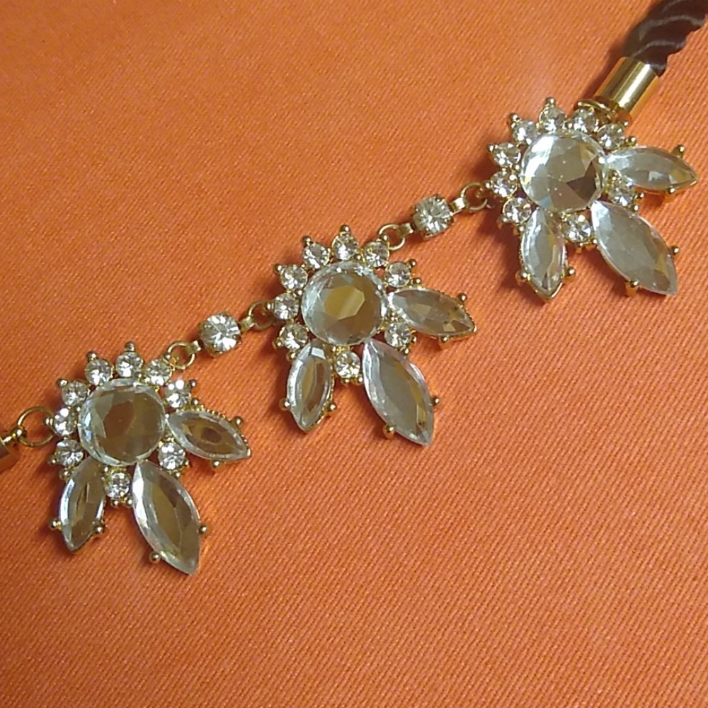 🐾 2 For $16 Black Corded Bling Choker Necklace - Picture 5 of 6
